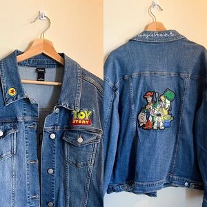 Disney Store Pixar Toy Story Embroidered Denim Jean Jacket XL